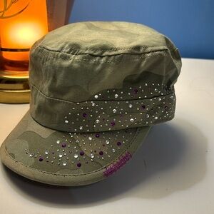 Justice Beautiful Embellished Youth Camouflage Cap